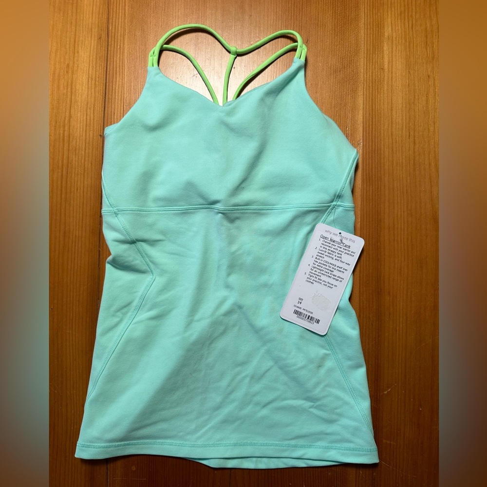 NWT ivivva lululemon OPEN WARRIOR tank girls size 14